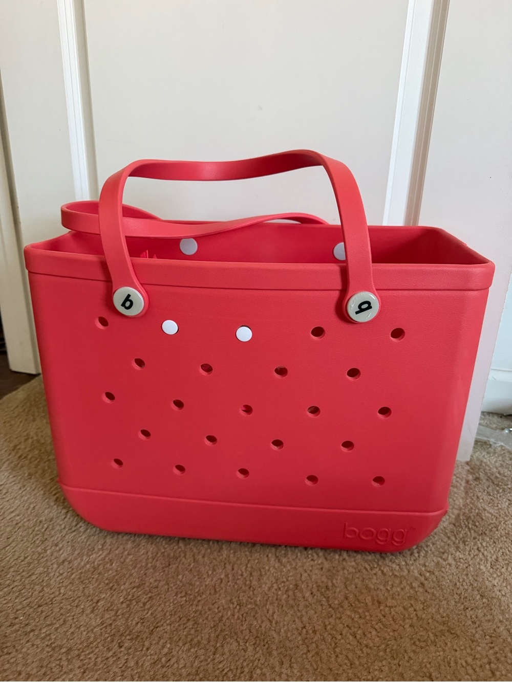 Bogg Large Tote Bag in Coral